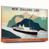 Vintage New Zealand Travel Poster | Classic Retro Tourism Art