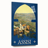 Vintage Travel Poster - Assisi, Italy | Retro Landscape Art Print