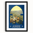 Vintage Travel Poster - Assisi, Italy | Retro Landscape Art Print