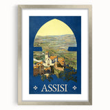 Vintage Travel Poster - Assisi, Italy | Retro Landscape Art Print