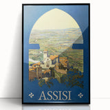 Vintage Travel Poster - Assisi, Italy | Retro Landscape Art Print