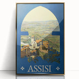 Vintage Travel Poster - Assisi, Italy | Retro Landscape Art Print