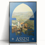 Vintage Travel Poster - Assisi, Italy | Retro Landscape Art Print