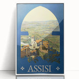 Vintage Travel Poster - Assisi, Italy | Retro Landscape Art Print