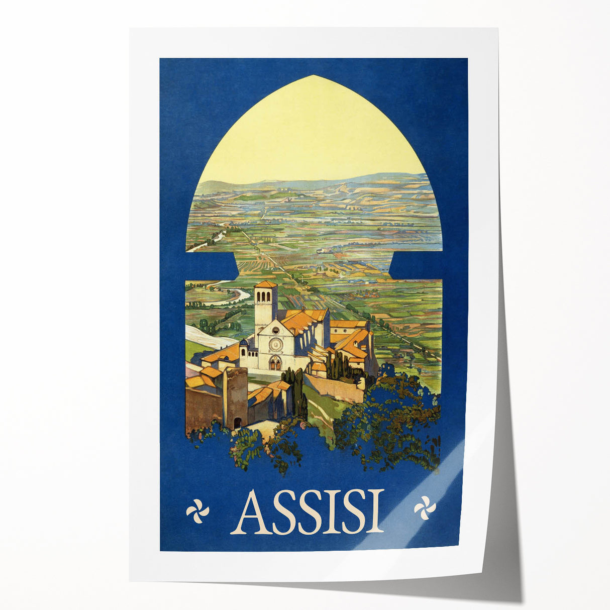 Vintage Travel Poster - Assisi, Italy | Retro Landscape Art Print
