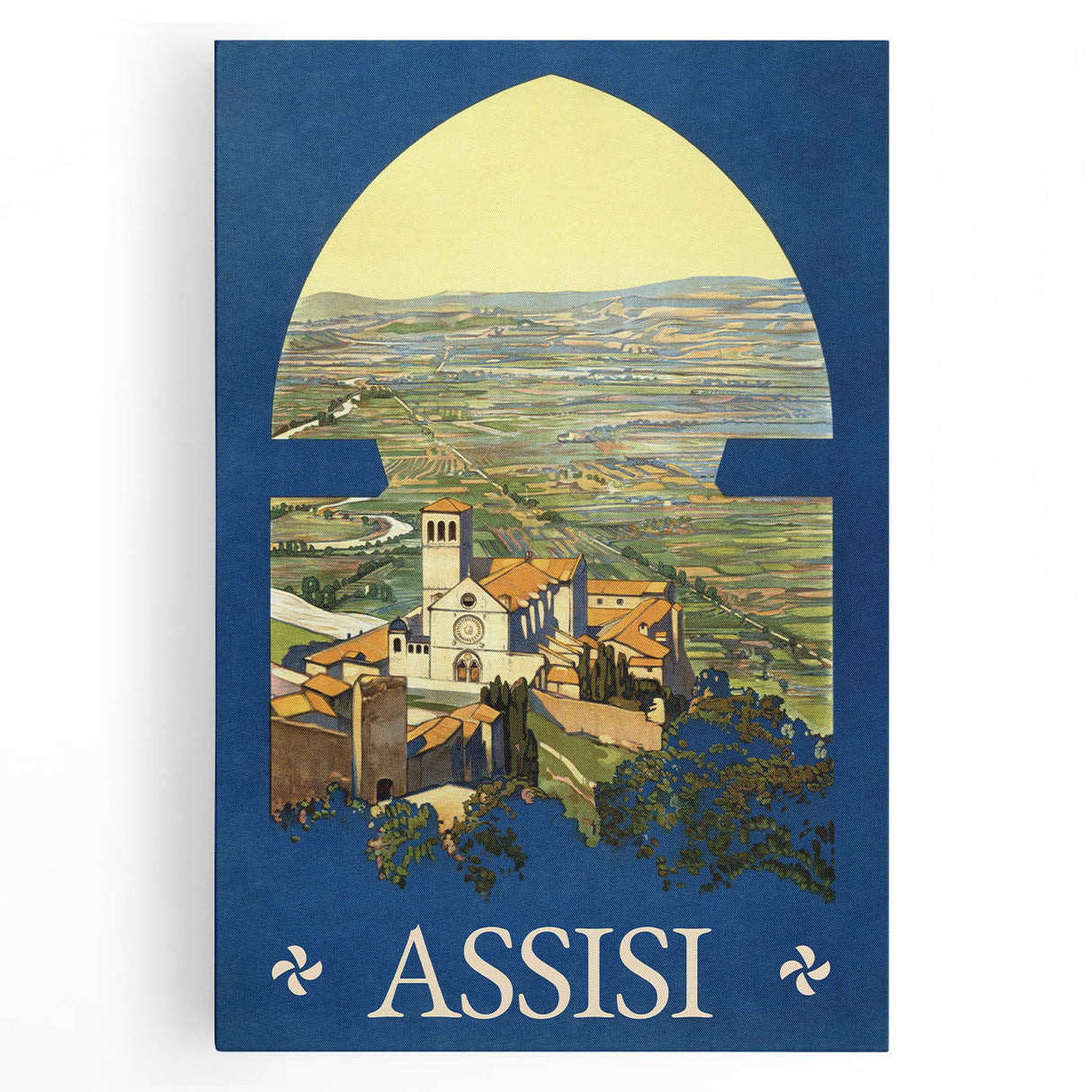 Vintage Travel Poster - Assisi, Italy | Retro Landscape Art Print