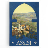 Vintage Travel Poster - Assisi, Italy | Retro Landscape Art Print