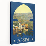 Vintage Travel Poster - Assisi, Italy | Retro Landscape Art Print