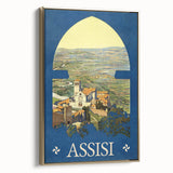Vintage Travel Poster - Assisi, Italy | Retro Landscape Art Print