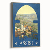 Vintage Travel Poster - Assisi, Italy | Retro Landscape Art Print