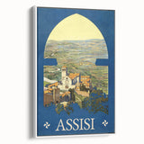 Vintage Travel Poster - Assisi, Italy | Retro Landscape Art Print
