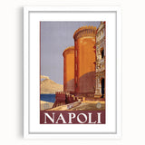 Vintage Travel Poster - Napoli, Italy | Retro Architecture Art Print