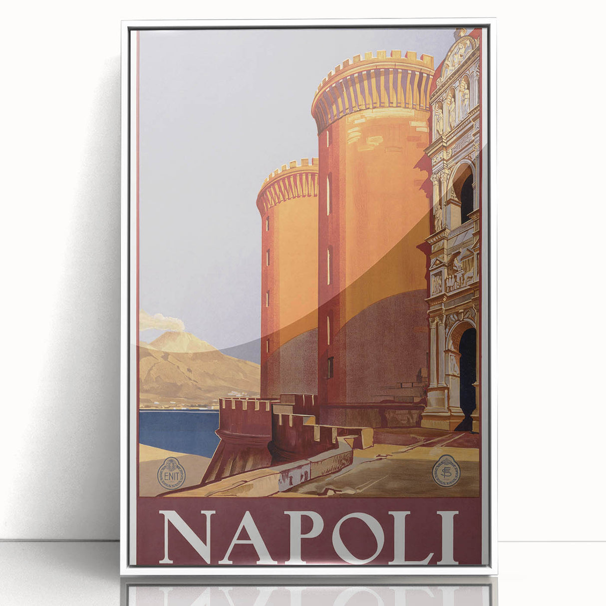 Vintage Travel Poster - Napoli, Italy | Retro Architecture Art Print