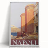 Vintage Travel Poster - Napoli, Italy | Retro Architecture Art Print
