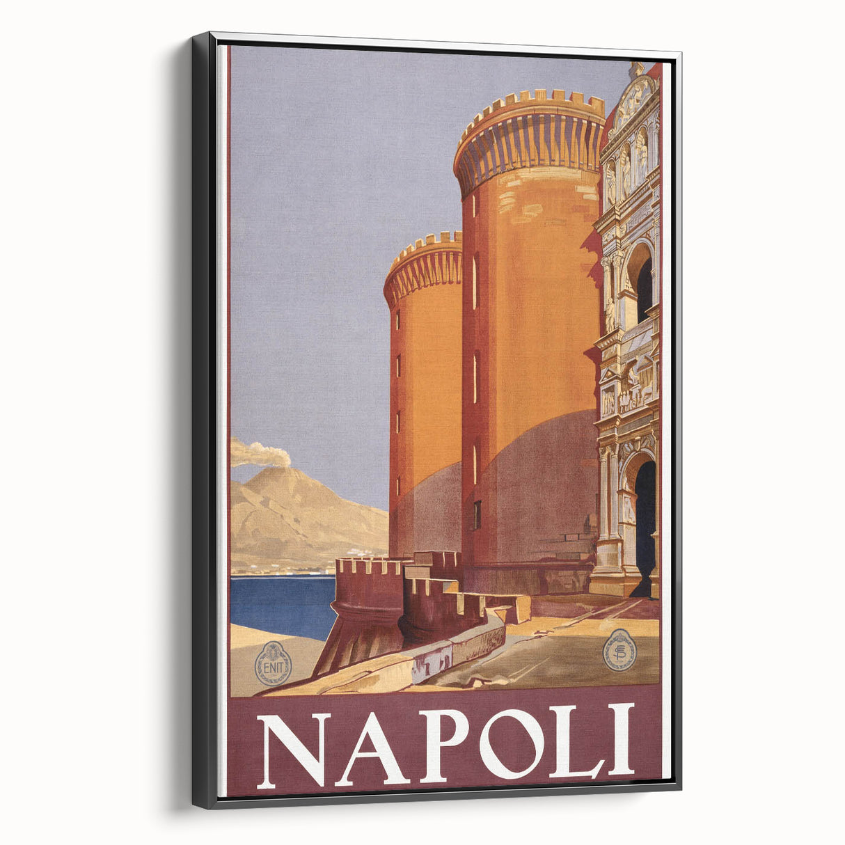 Vintage Travel Poster - Napoli, Italy | Retro Architecture Art Print