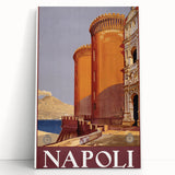 Vintage Travel Poster - Napoli, Italy | Retro Architecture Art Print