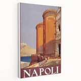 Vintage Travel Poster - Napoli, Italy | Retro Architecture Art Print