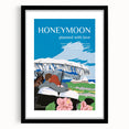 Vintage Travel Poster - Honeymoon Getaway | Retro Romance Art Print