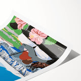 Vintage Travel Poster - Honeymoon Getaway | Retro Romance Art Print