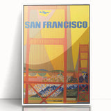 Vintage Travel Poster - San Francisco | Retro Cityscape Art Print