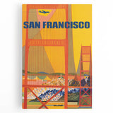 Vintage Travel Poster - San Francisco | Retro Cityscape Art Print