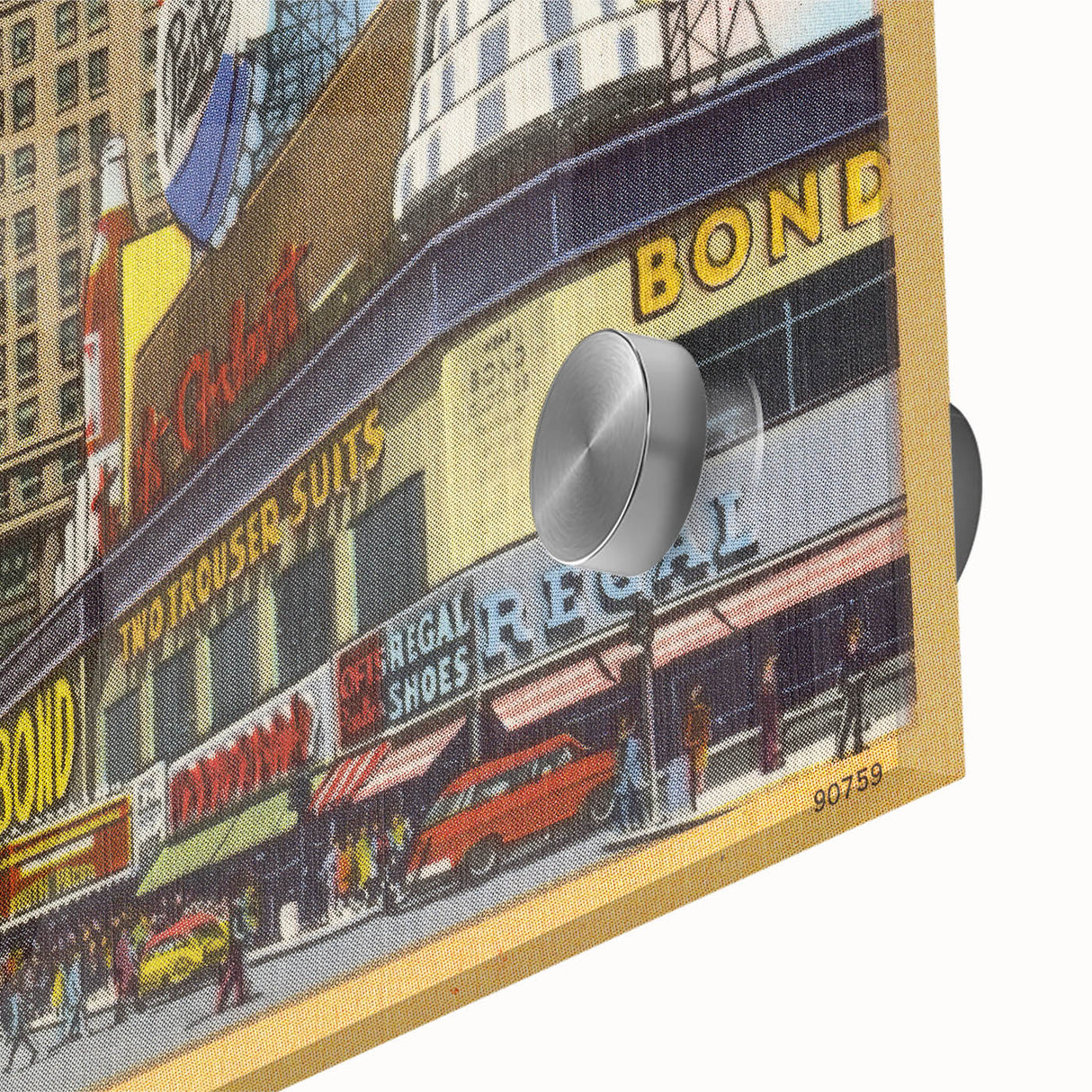 Times Square Retro Travel Print – Vintage New York City Art
