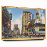 Times Square Retro Travel Print – Vintage New York City Art