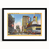 Times Square Retro Travel Print – Vintage New York City Art