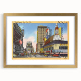 Times Square Retro Travel Print – Vintage New York City Art