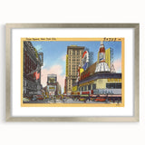 Times Square Retro Travel Print – Vintage New York City Art