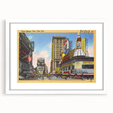 Times Square Retro Travel Print – Vintage New York City Art