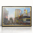 Times Square Retro Travel Print – Vintage New York City Art