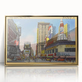 Times Square Retro Travel Print – Vintage New York City Art
