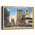 Times Square Retro Travel Print – Vintage New York City Art