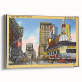 Times Square Retro Travel Print – Vintage New York City Art