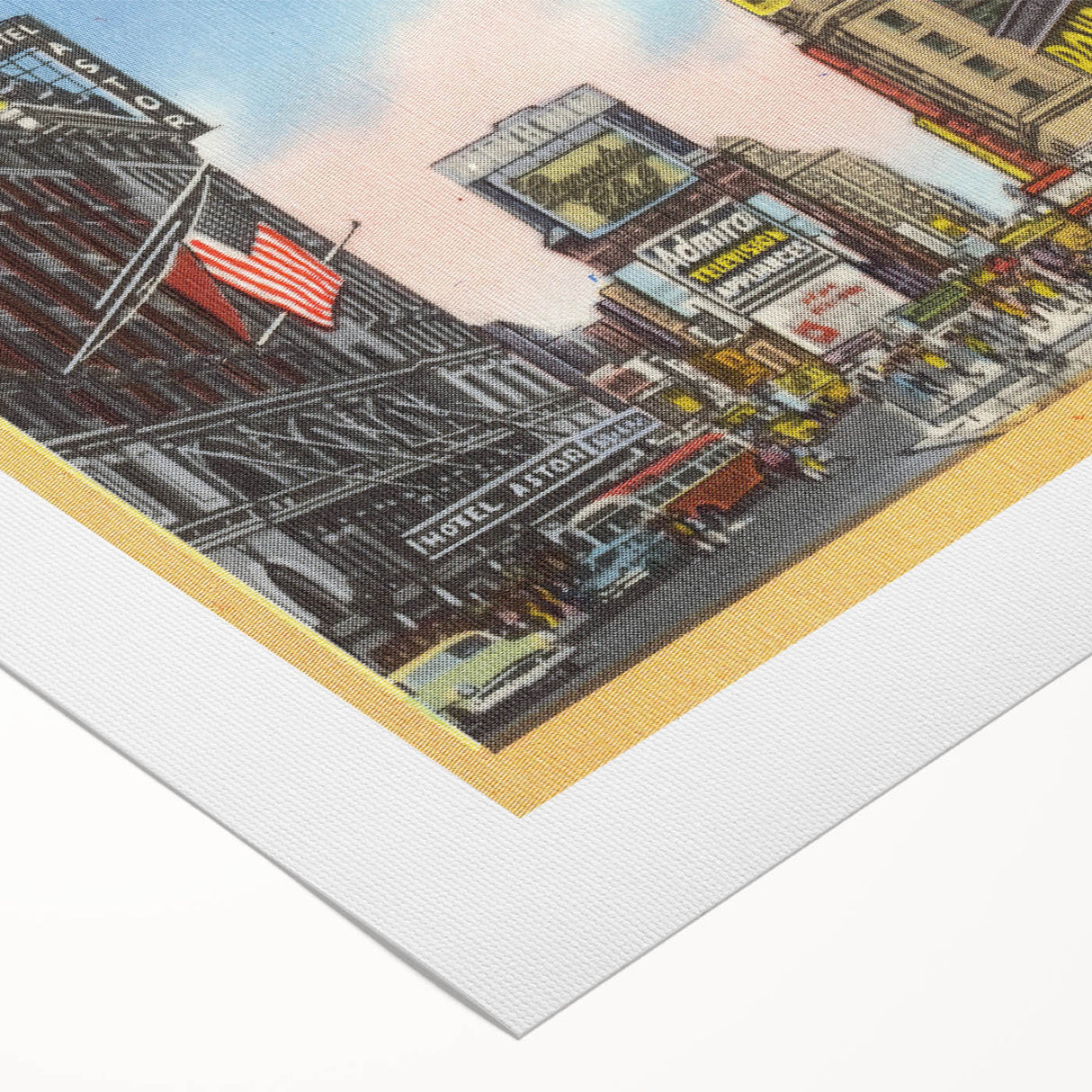 Times Square Retro Travel Print – Vintage New York City Art