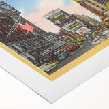 Times Square Retro Travel Print – Vintage New York City Art