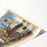 Times Square Retro Travel Print – Vintage New York City Art