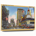 Times Square Retro Travel Print – Vintage New York City Art