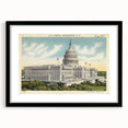 Vintage U.S. Capitol Poster - Retro Washington D.C. Travel Art