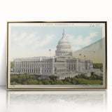 Vintage U.S. Capitol Poster - Retro Washington D.C. Travel Art