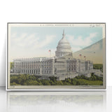 Vintage U.S. Capitol Poster - Retro Washington D.C. Travel Art