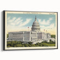 Vintage U.S. Capitol Poster - Retro Washington D.C. Travel Art