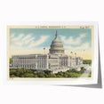 Vintage U.S. Capitol Poster - Retro Washington D.C. Travel Art