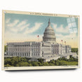Vintage U.S. Capitol Poster - Retro Washington D.C. Travel Art