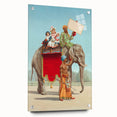 Vintage Travel Poster - Circus Elephant Ride | Retro Family Fun Art