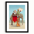 Vintage Travel Poster - Circus Elephant Ride | Retro Family Fun Art