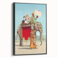 Vintage Travel Poster - Circus Elephant Ride | Retro Family Fun Art