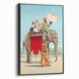 Vintage Travel Poster - Circus Elephant Ride | Retro Family Fun Art
