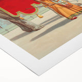 Vintage Travel Poster - Circus Elephant Ride | Retro Family Fun Art